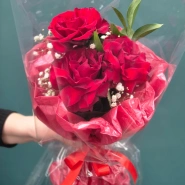Букет из красных роз &laquo;Огонёк &raquo; 2