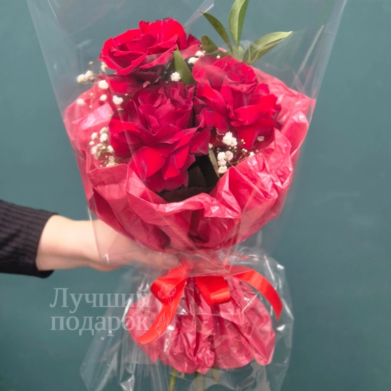 Букет из красных роз &laquo;Огонёк &raquo;