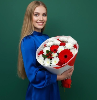 Букет «Клубничное мороженое »