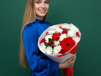 Букет «Клубничное мороженое »