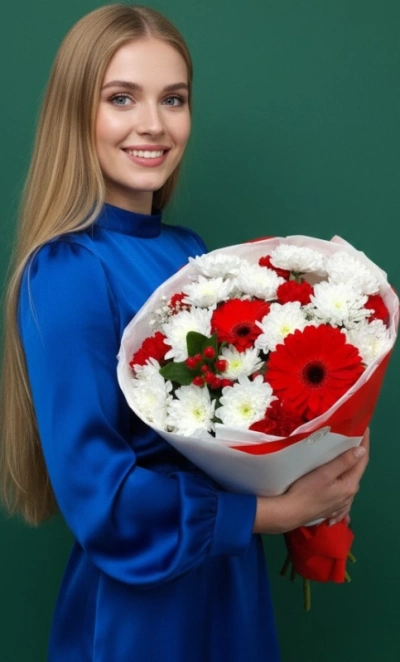 Букет «Клубничное мороженое »