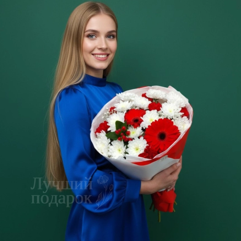 Букет &laquo;Клубничное мороженое &raquo;