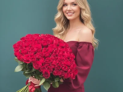 101 красная роза «Любушка»