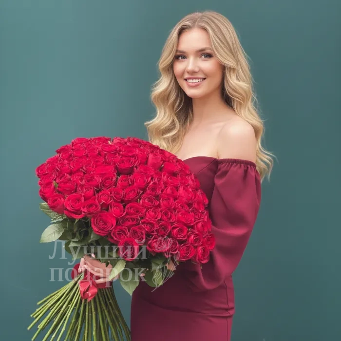 101 красная роза &laquo;Любушка&raquo;