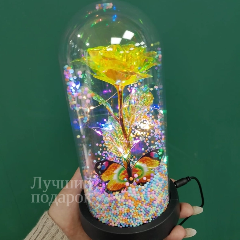 Роза в колбе - ночник