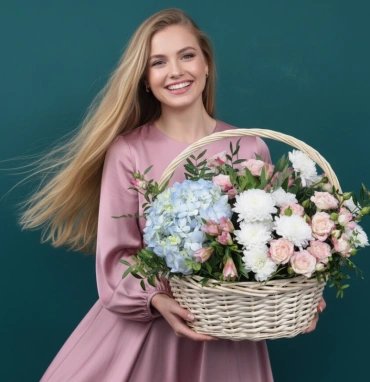 Композиция в корзине «Сюрприз