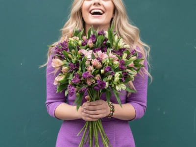 Букет из альстромерии «Птица счастья»