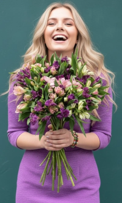 Букет из альстромерии «Птица счастья»