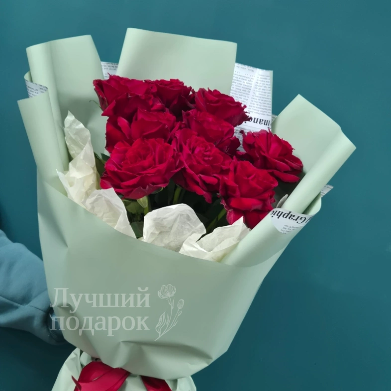 Букет из красной розы &laquo;Парижанка&raquo;