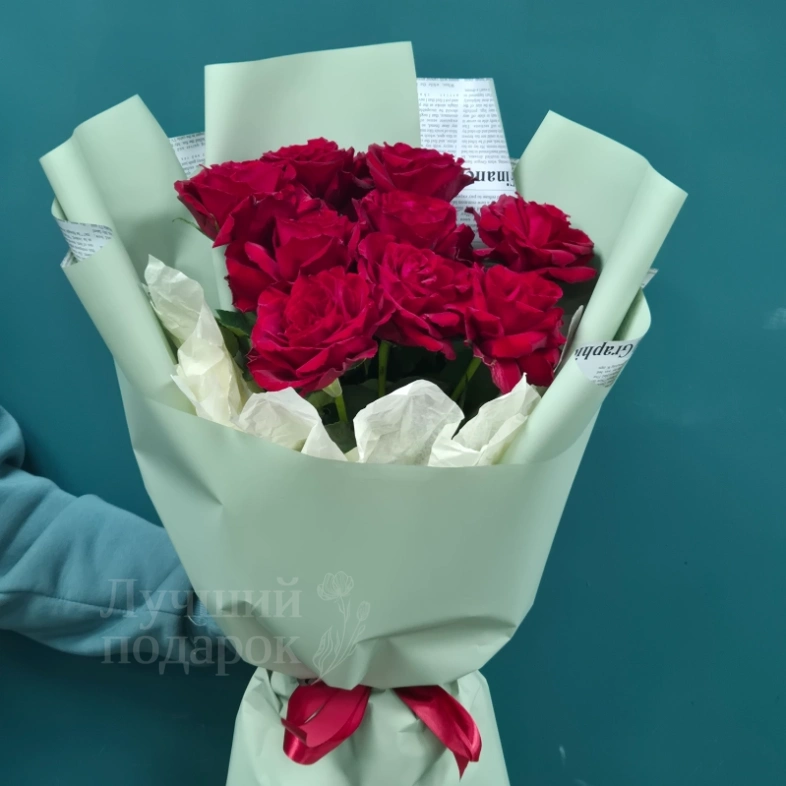 Букет из красной розы &laquo;Парижанка&raquo;