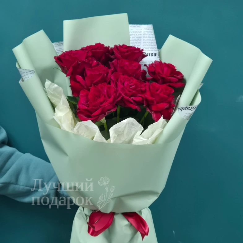 Букет из красной розы &laquo;Парижанка&raquo;