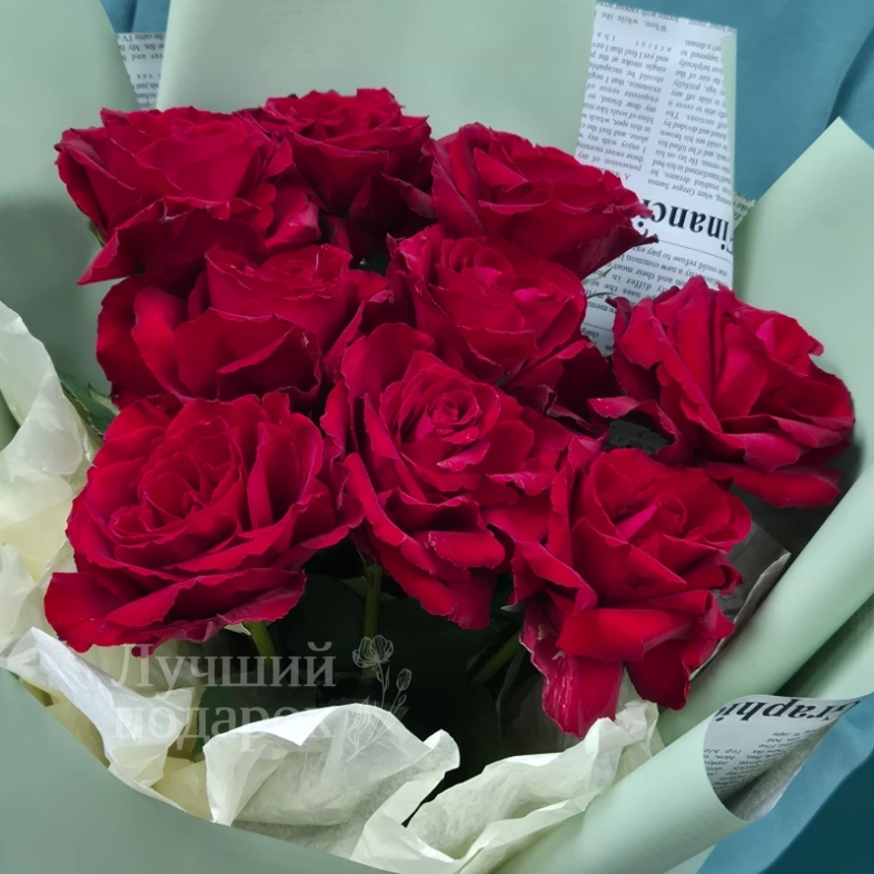 Букет из красной розы &laquo;Парижанка&raquo;