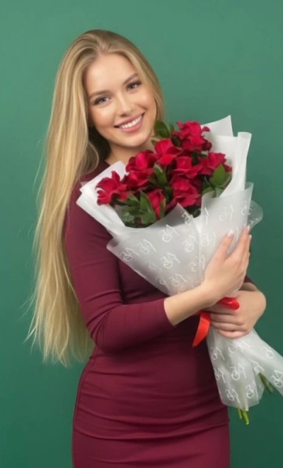 Букет из французской розы «Алёнка