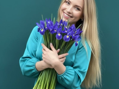 Букет из ирисов  «Бабочка»