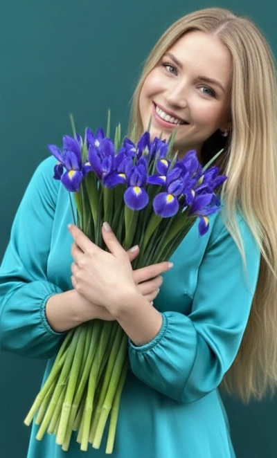 Букет из ирисов  «Бабочка»