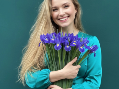 Букет из ирисов «Ириска»