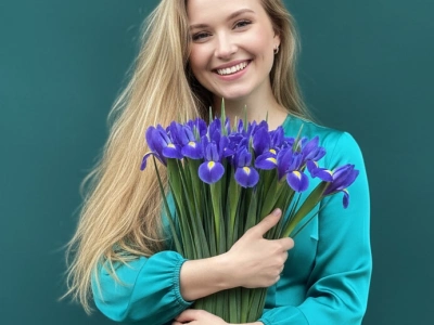 Букет из ирисов «Ириска»