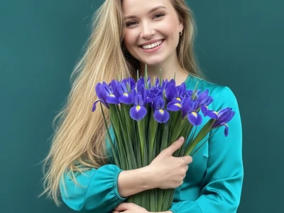 Букет из ирисов «Ириска»