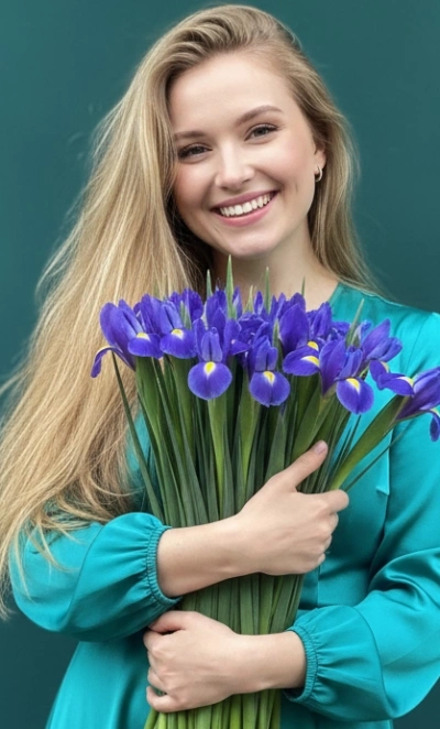 Букет из ирисов «Ириска»