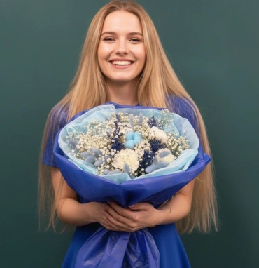 Букет «Синий иней»