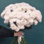 Кустовая хризантема, букет &laquo;Снежка&raquo; 3