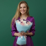 Букет из диантусов &laquo;Капелька&raquo; 0