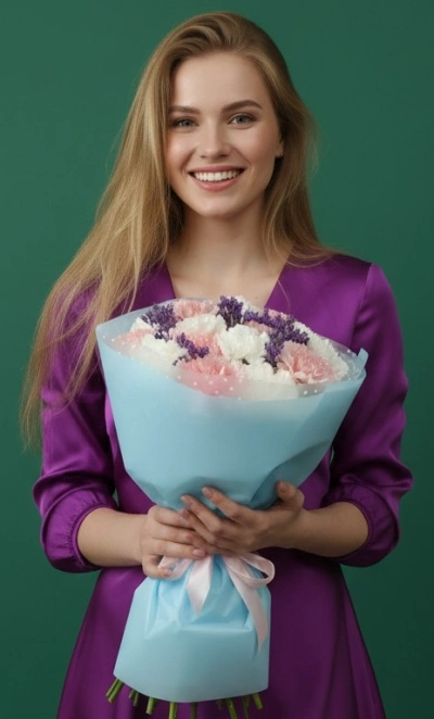 Букет из диантусов «Капелька»