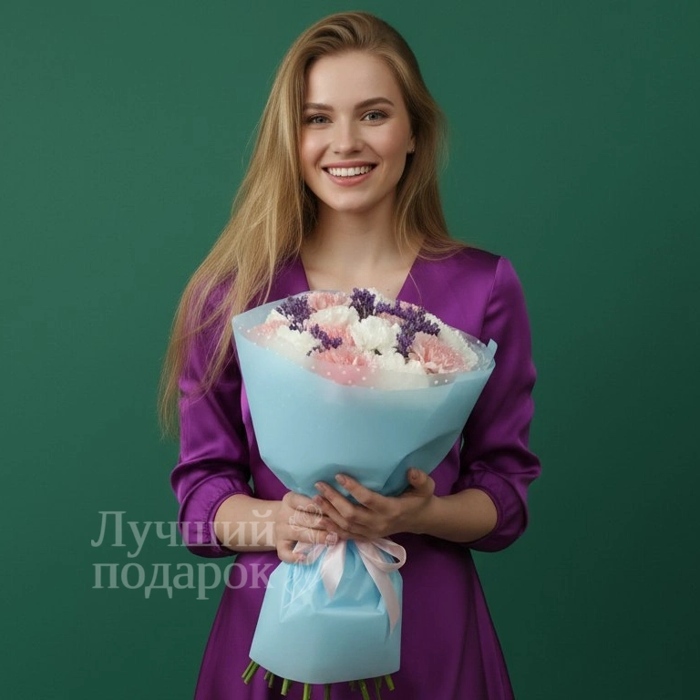 Букет из диантусов &laquo;Капелька&raquo;