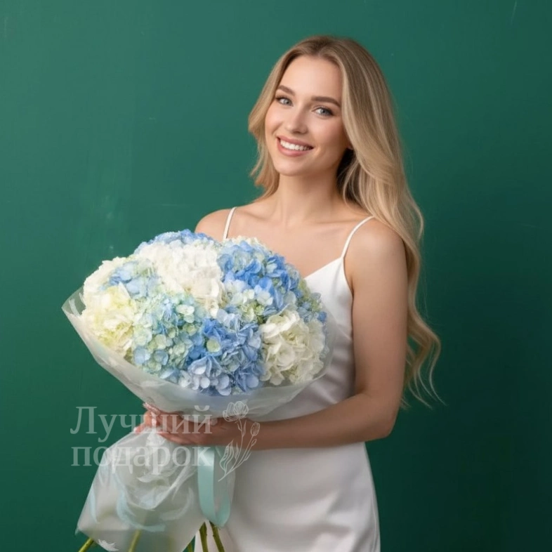 Букет из гортензии &laquo;Морской прибой&raquo;