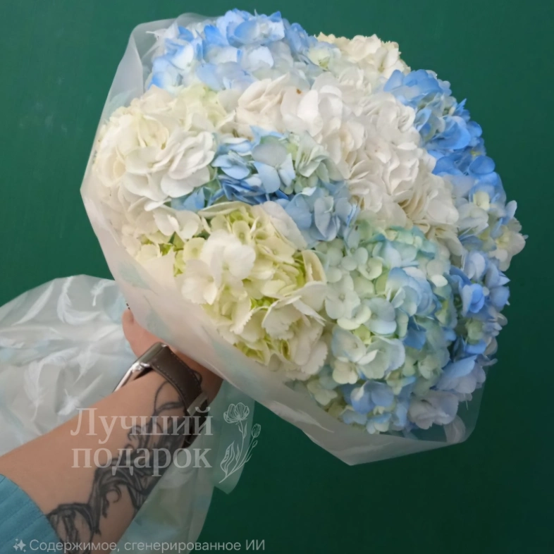 Букет из гортензии &laquo;Морской прибой&raquo;