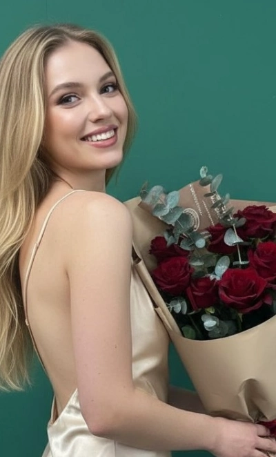 Букет из красной розы  «Ева»