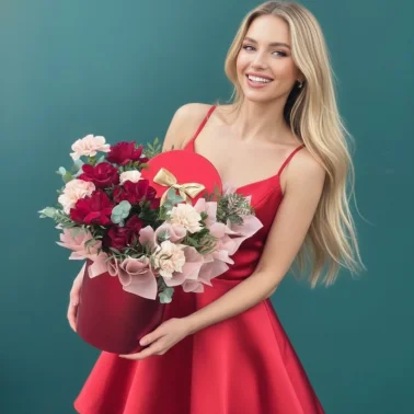 Композиция в шляпной коробке «Чародейка»