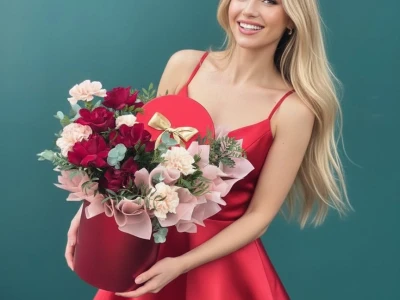 Композиция в шляпной коробке «Чародейка»