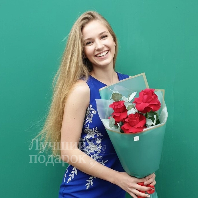 Букет из красных роз &laquo;Заря&raquo;