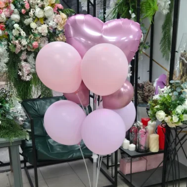 Фонтан из воздушных шаров  «Пастель»