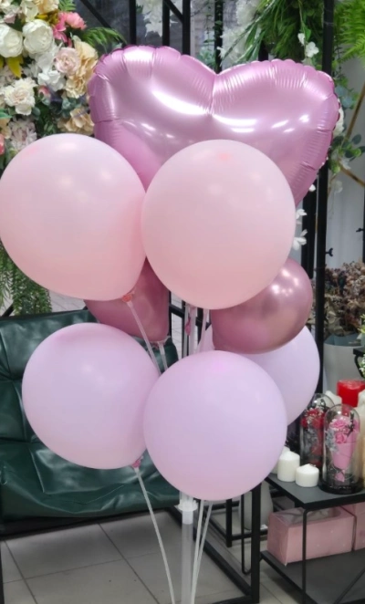 Фонтан из воздушных шаров  «Пастель»