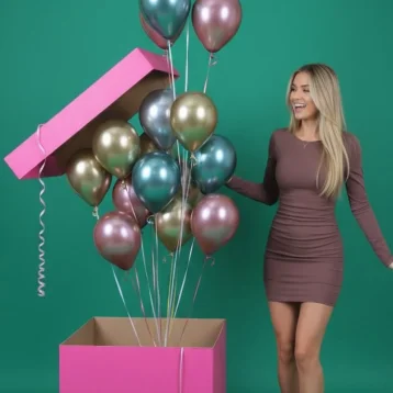 Воздушные шары в коробке «Праздник»