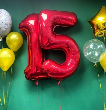 Воздушные шары «15 лет»
