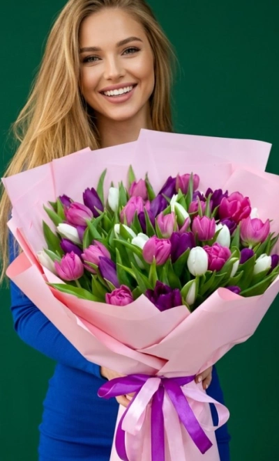 Букет из тюльпанов «Праздничный »