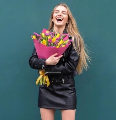 Букет из тюльпанов «Дерзкая девчонка »