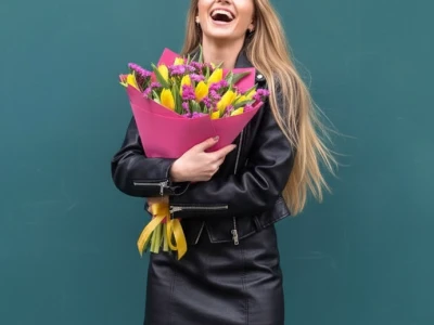 Букет из тюльпанов «Дерзкая девчонка »