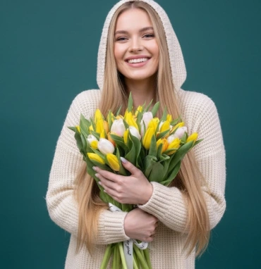 Букет из тюльпанов «Девичьи грёзы»