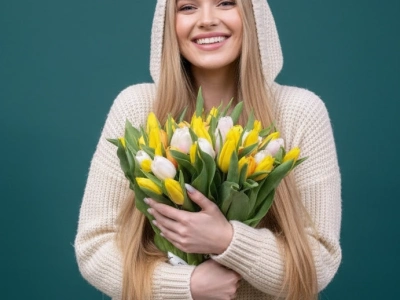 Букет из тюльпанов «Девичьи грёзы»