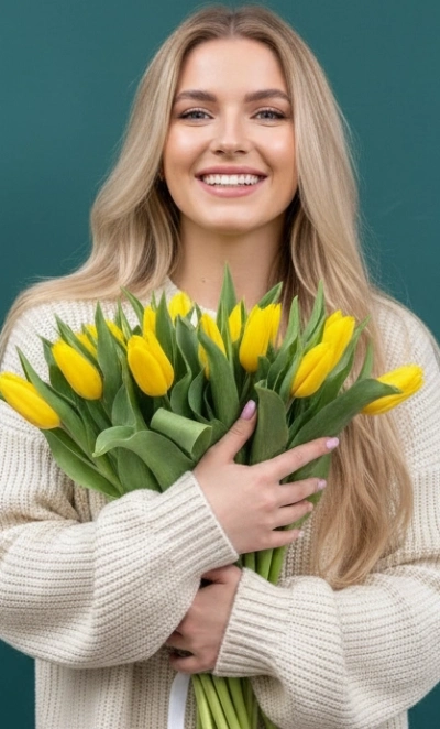 Букет из тюльпанов «Капель»