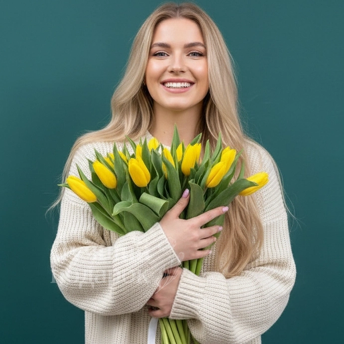 Букет из тюльпанов &laquo;Капель&raquo;