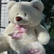 Мягкая игрушка &laquo;Медведь с розовым бантом&raquo; 1