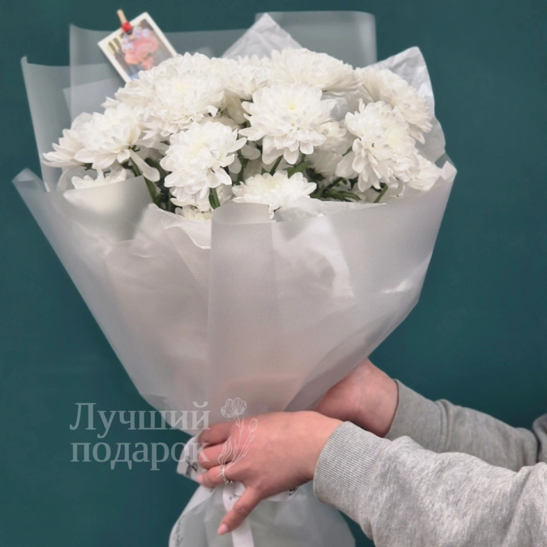 Букет из хризантемы &laquo;Белое золото&raquo;