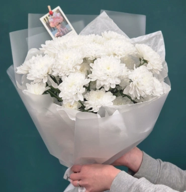 Букет из хризантемы «Белое золото»