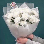 Букет из хризантемы &laquo;Белое золото&raquo; 1