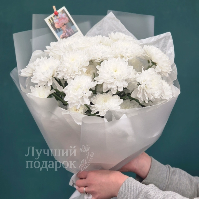 Букет из хризантемы &laquo;Белое золото&raquo;